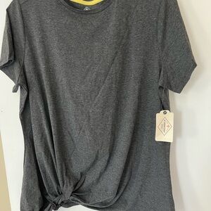 St. John’s Bay Gray Knot Front Women's Top